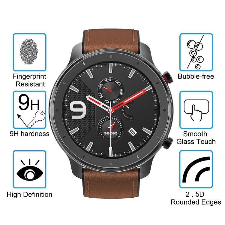 For Amazfit GTR 47mm 0.26mm 2.5D 9H Tempered Glass Film Screen Protector - free shipping - PMC Jewellery - Order now!