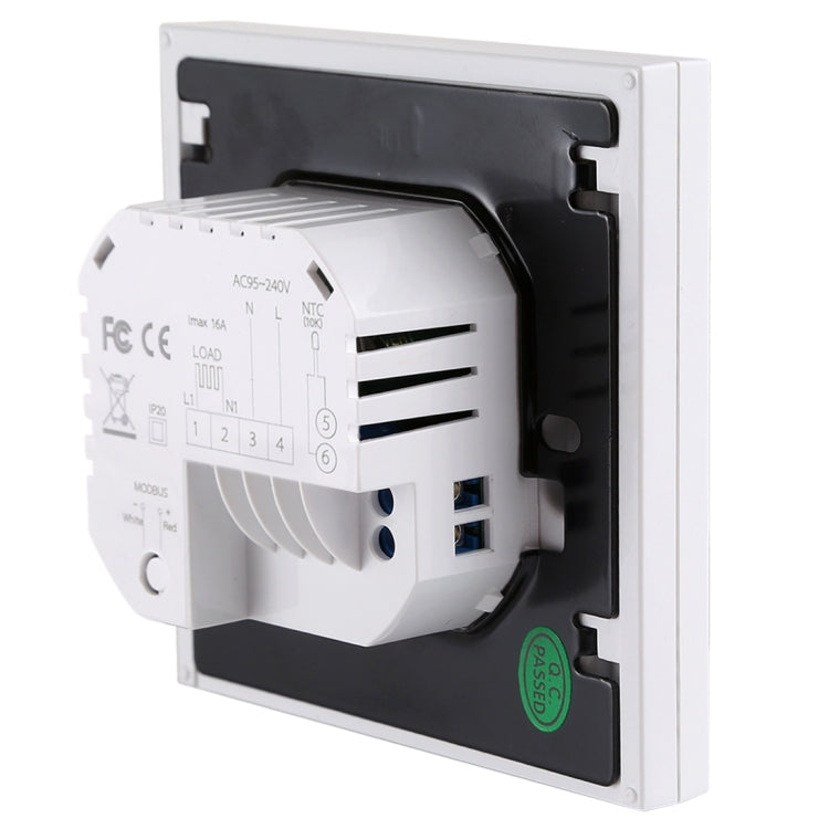 BHT-002GBLW 16A Load Electronic Heating Type LCD Digital Heating Room Thermostat with Sensor & Time Display, WiFi Control(White)