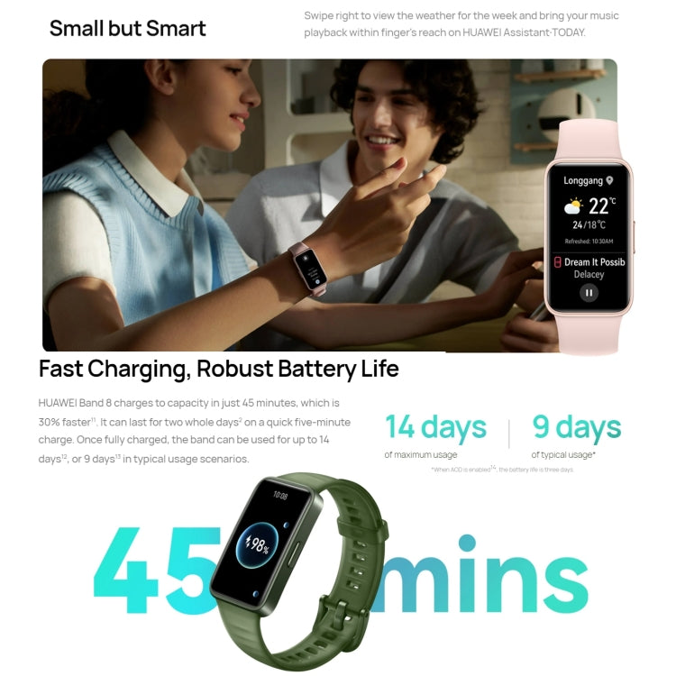 HUAWEI Band 8 NFC 1.47 inch AMOLED Smart Watch, Support Heart Rate / Blood Pressure / Blood Oxygen / Sleep Monitoring(Pink) - free shipping - PMC Jewellery - Order now!