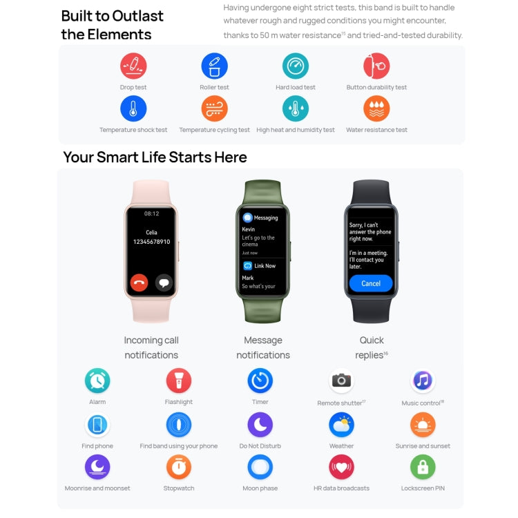 HUAWEI Band 8 NFC 1.47 inch AMOLED Smart Watch, Support Heart Rate / Blood Pressure / Blood Oxygen / Sleep Monitoring(Pink) - free shipping - PMC Jewellery - Order now!