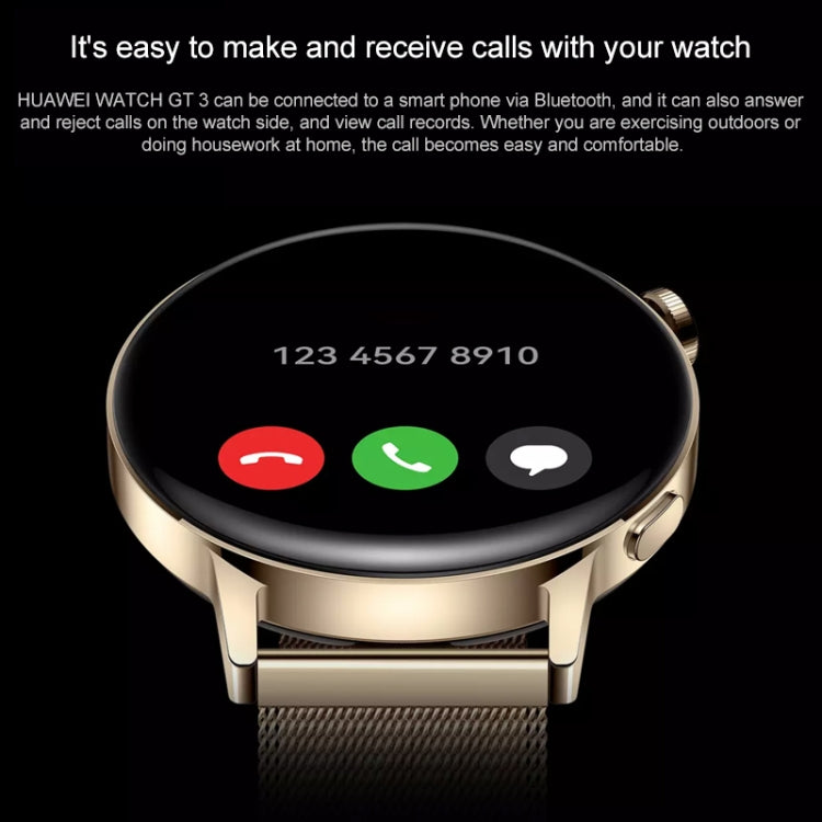 HUAWEI WATCH GT 3 Smart Watch 42mm Braided Wristband, 1.32 inch AMOLED Screen, Support Heart Rate Monitoring / GPS / 7-days Battery Life / NFC(Pink) - free shipping - PMC TechLife - Order now!