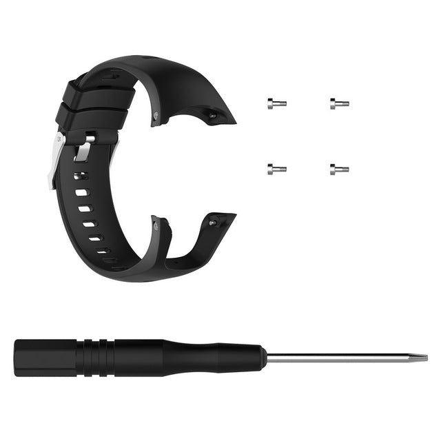 Silicone Watch Band for SUUNTO Trainer Wrist HR(Black) - by PMC Jewellery | Online Shopping South Africa | PMC Jewellery | Buy Now Pay Later Mobicred