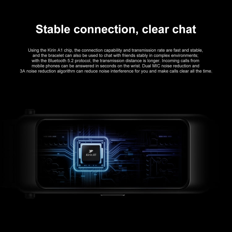 Original Huawei TalkBand B7 Smart Bracelet, 1.53 inch Screen, Support Bluetooth Call / Heart Rate / Blood Oxygen / Sleep Monitoring (Grey)