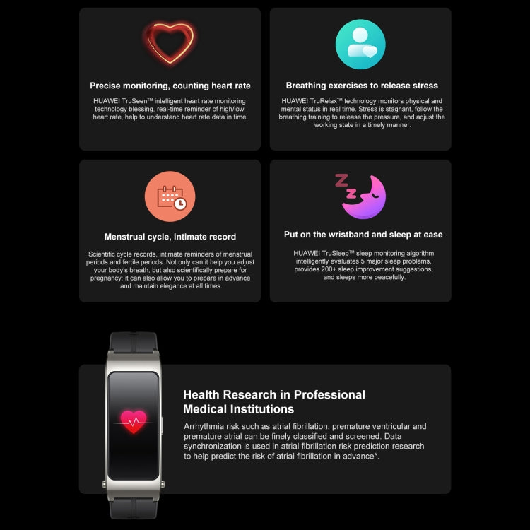 Original Huawei TalkBand B7 Smart Bracelet, 1.53 inch Screen, Support Bluetooth Call / Heart Rate / Blood Oxygen / Sleep Monitoring (Grey) - free shipping - PMC Jewellery - Order now!