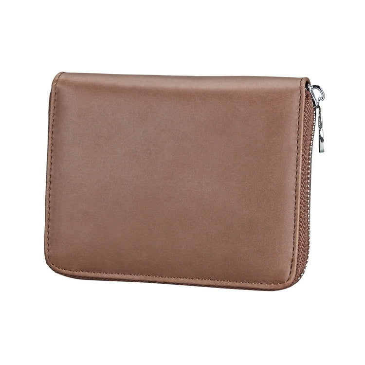 Antimagnetic RFID Multi-functional Genuine Leather Card Package(Coffee)