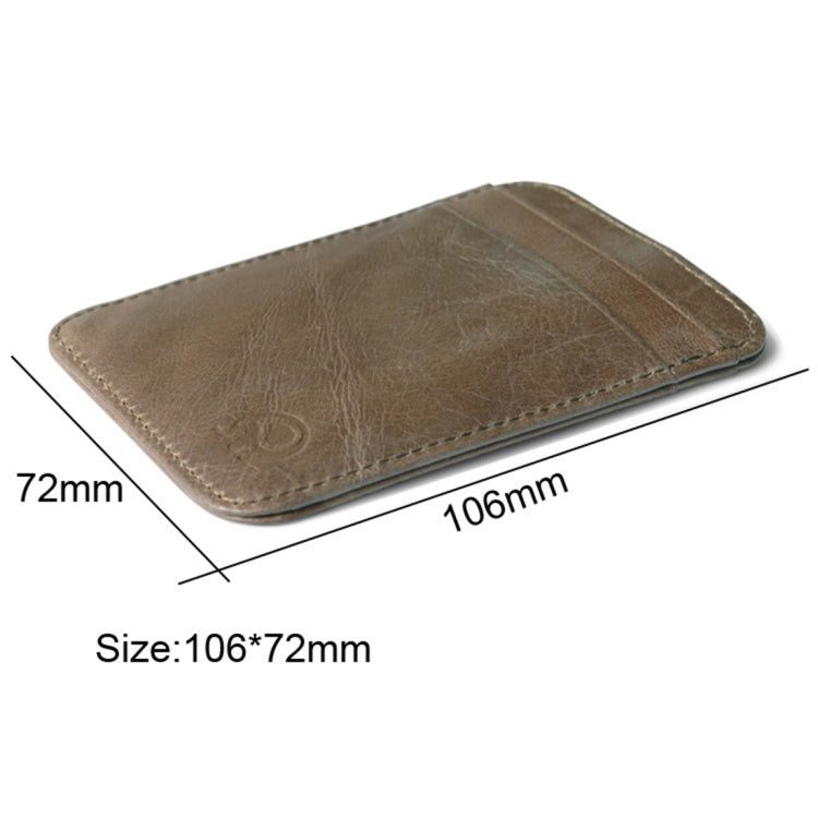 XIAO YUAN XIANG Cowhide Leather 5 Card Pocket Sleeve Wallet Coin Purse Credit Card Holder, Size: 10.6cm x 7.2cm, Random Color Delivery - free shipping - PMC TechLife - Order now!