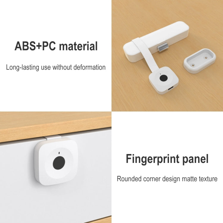 Original Xiaomi Youpin ZNGS06YSB YEELOCK Smart Fingerprint Drawer Cabinet Lock(White) - free shipping - PMC TechLife - Order now!