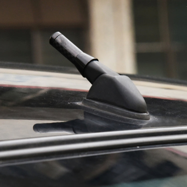 Carbon Fiber Aluminum Short Antenna Polished Universal Screws Base(Small Size)(Black) - Aerials by PMC TechLife | Online Shopping South Africa | PMC TechLife | Buy Now Pay Later Mobicred