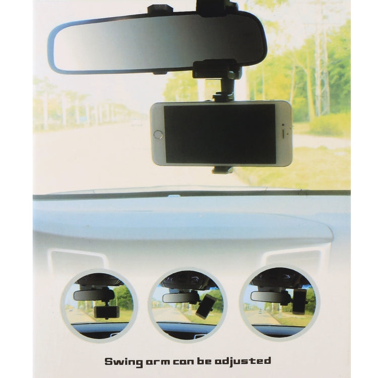 Portable Car Rearview Mirror Mobile Phone Bracket - Car Holders by PMC TechLife | Online Shopping South Africa | PMC TechLife