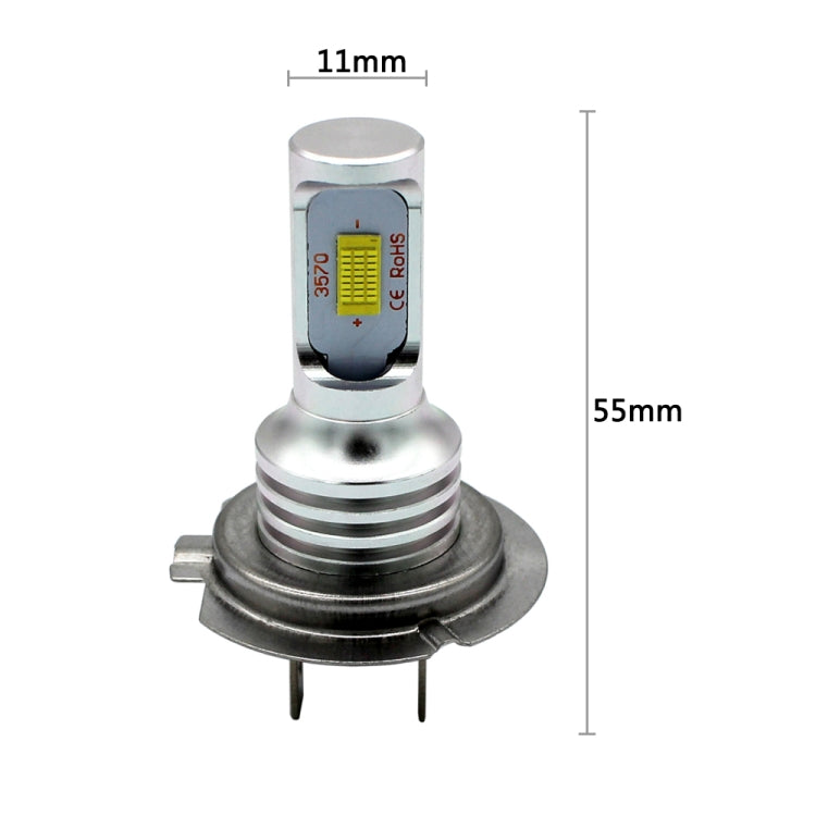 2 PCS H7 72W 1000LM 6000-6500K Super Bright White Light Car Fog LED Bulbs, DC 12-24V (White Light)