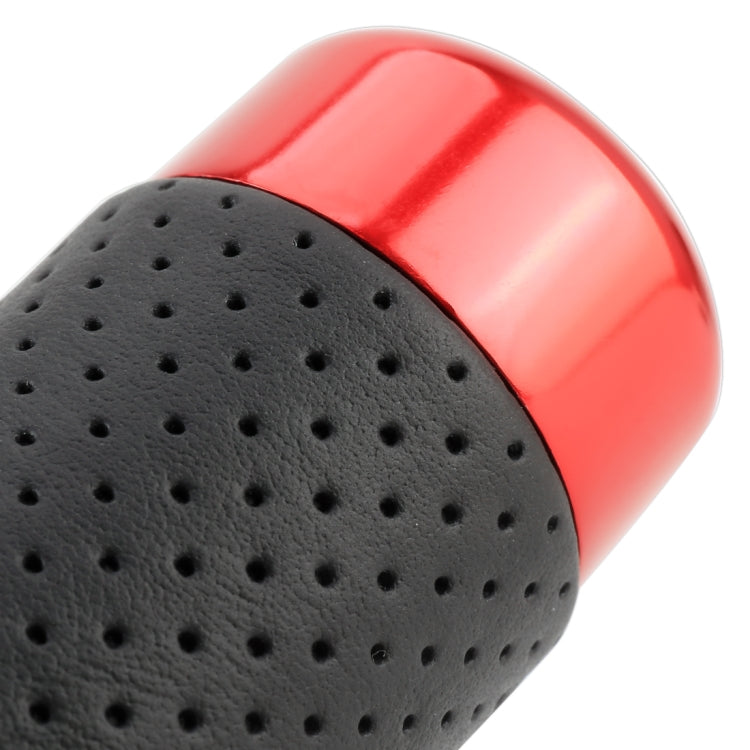 Metal Leather Long Column Car Shift Knob, Size: 18x3.3cm (Red)