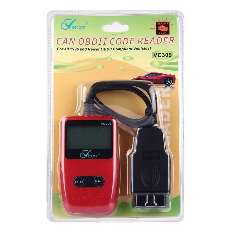 Viecar CV309 OBDII EOBD Car Diagnostic Tool Code Scanner Fault Reader(Red) - free shipping - PMC Jewellery - Order now!