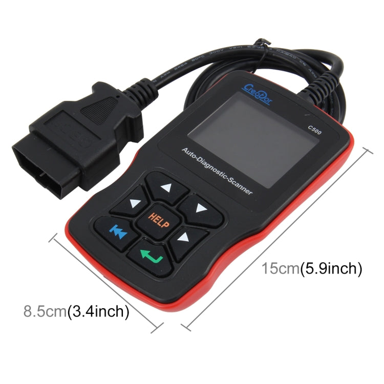 C500 Code Scanner 320*240 Pixel Display Car Scanner Fault Code Reader Scanner Update Online Automotive Diagnostic Tool, Support SD card