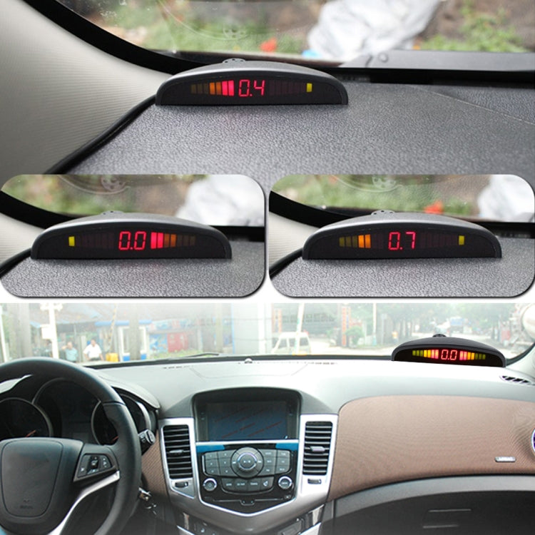 PZ-300-8 Car Parking Reversing Buzzer LED Monitor Parking Alarm Assistance System with 4*7m Front Sensors and 4*2.5m Rear Sensors - free shipping - PMC TechLife - Order now!