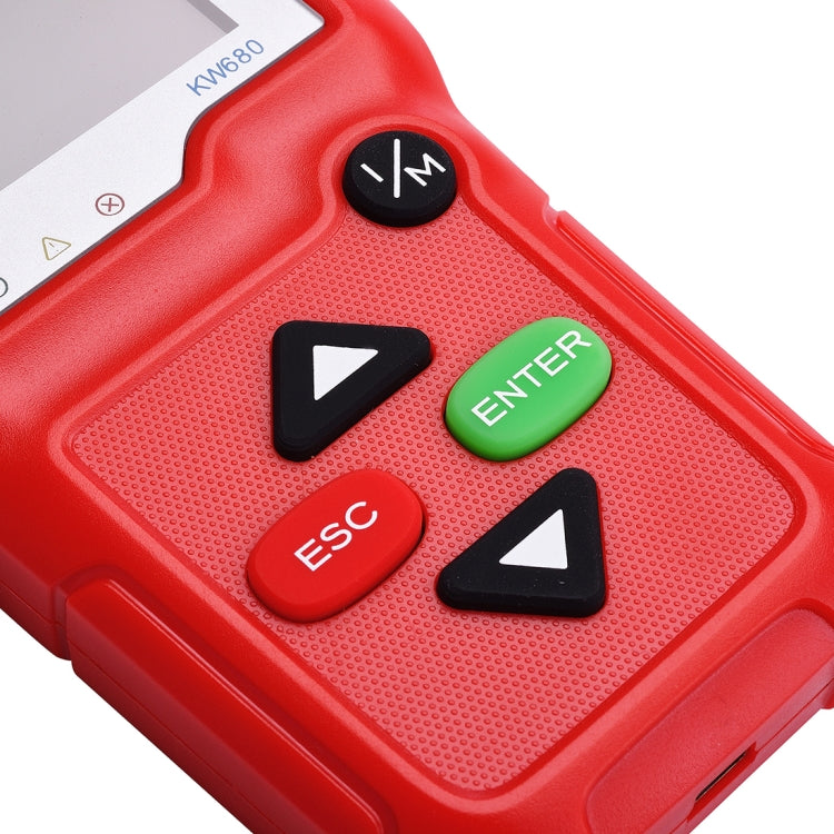 KONNWEI KW680 Mini OBDII Car Auto Diagnostic Scan Tools Auto Scan Adapter Scan Tool (Can Detect Battery and Voltage, Only Detect 12V Gasoline Car)(Red)