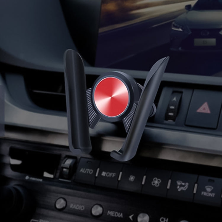 Universal Car Air Vent Mount Phone Holder Stand, Clip Width: 6-8.5cm, For iPhone, Galaxy, Sony, Lenovo, HTC, Huawei and other Smartphones (Red)