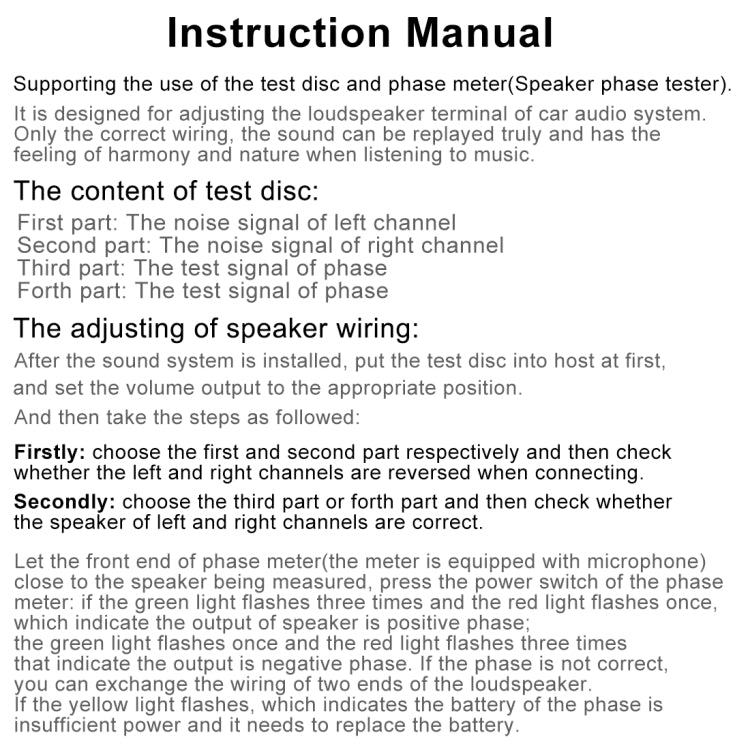 FH-168 Car Audio Speaker Polarity Tester Phase Meter - free shipping - PMC TechLife - Order now!