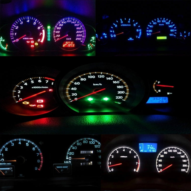 10PCS 2W T3 Wedge Instrument Panel LED Light Dashboard Gauge Cluster Indicator Lamp Bulb(Green Light) - free shipping - PMC Jewellery - Order now!