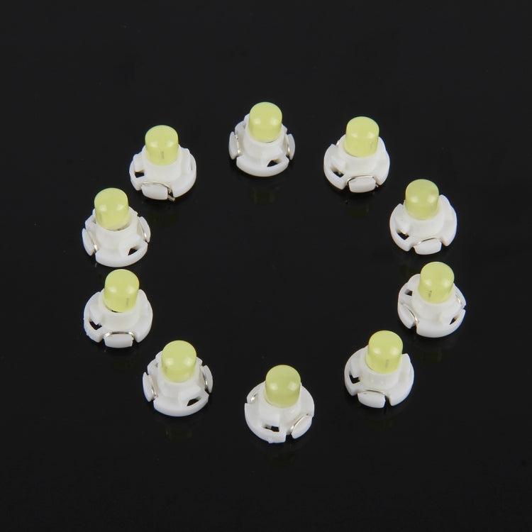 10 PCS 2W T4.2 Wedge Instrument Panel LED Light Dashboard Indicator Lamp Bulb(White Light) - free shipping - PMC Jewellery - Order now!