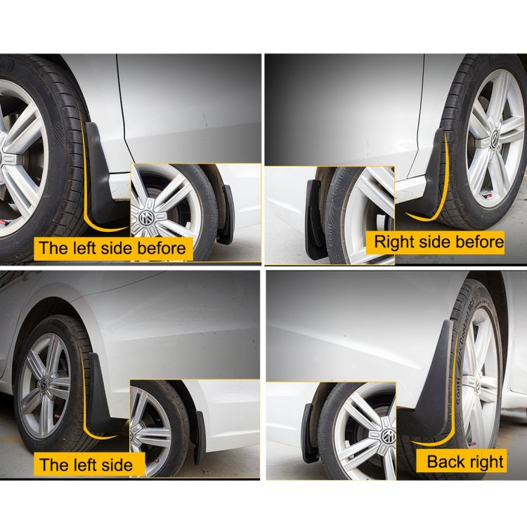 4 PCS Car Auto Semi-Rigid PVC Splash Flaps Mudguards Fender Guard for Audi A3 Sedan 2014