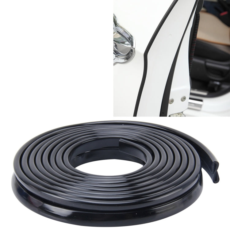 5.6m Car Decorative Strip Rubber Chrome Decoration Strip Door Seal Window Seal (Black)
