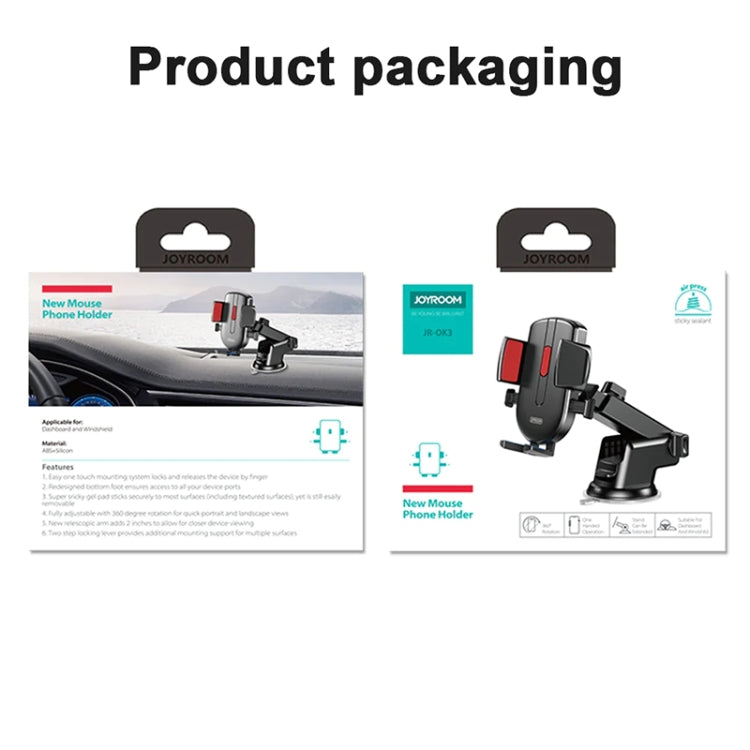 JOYROOM JR-OK3 Car New Mouse Phone Holder (Black Red)