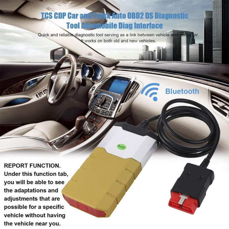 Autocom CDP Professional Auto CDP for Autocom Diagnostic Car Cables OBD2 Diagnostic Tool Delphi DS150E with BT(Gold) - Code Readers & Scan Tools by PMC Jewellery | Online Shopping South Africa | PMC Jewellery