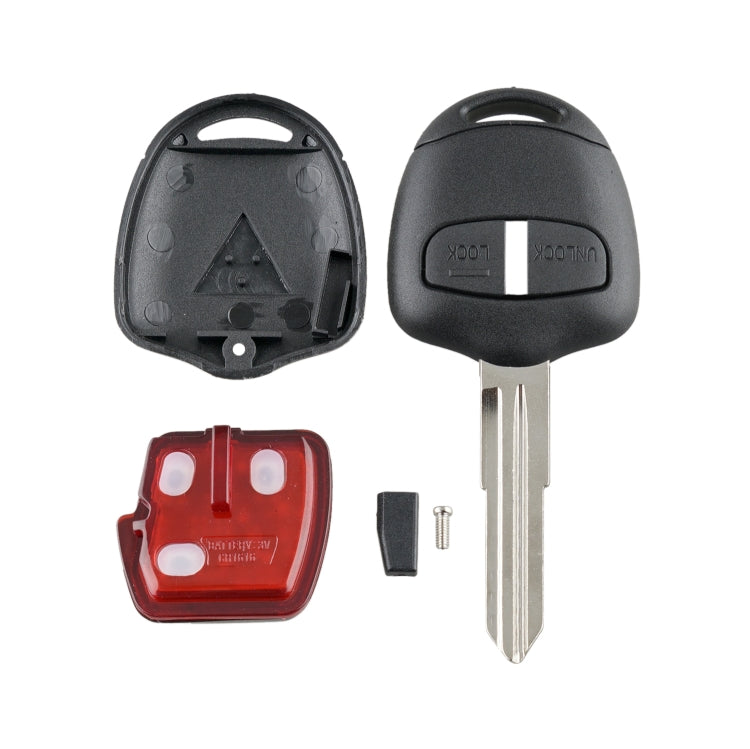 For MITSUBISHI 2 Buttons Intelligent Remote Control Car Key with 46 Chip & Battery & Right Slot, Frequency: 433MHz - Remote Car Key by PMC TechLife | Online Shopping South Africa | PMC TechLife