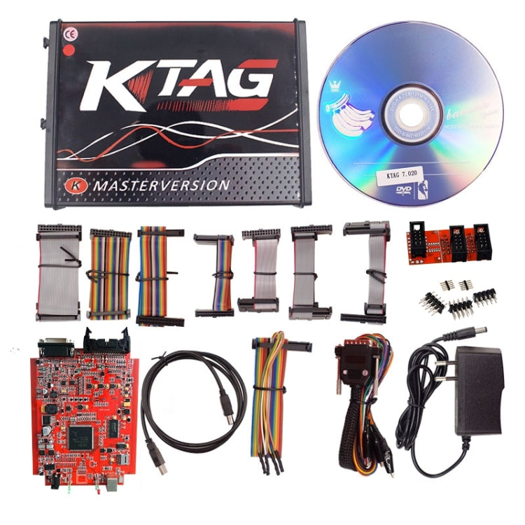 KTAG V7.020 Red PCB Board ECU Programming Tool Unlimited Token, EU Plug - Code Readers & Scan Tools by PMC Jewellery | Online Shopping South Africa | PMC Jewellery | Buy Now Pay Later Mobicred