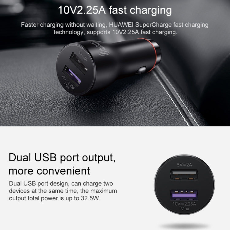 Original Huawei CP36 Dual USB Super Fast Charging Car Charger (Max 22.5W SE) (Dark Gray) - free shipping - PMC TechLife - Order now!
