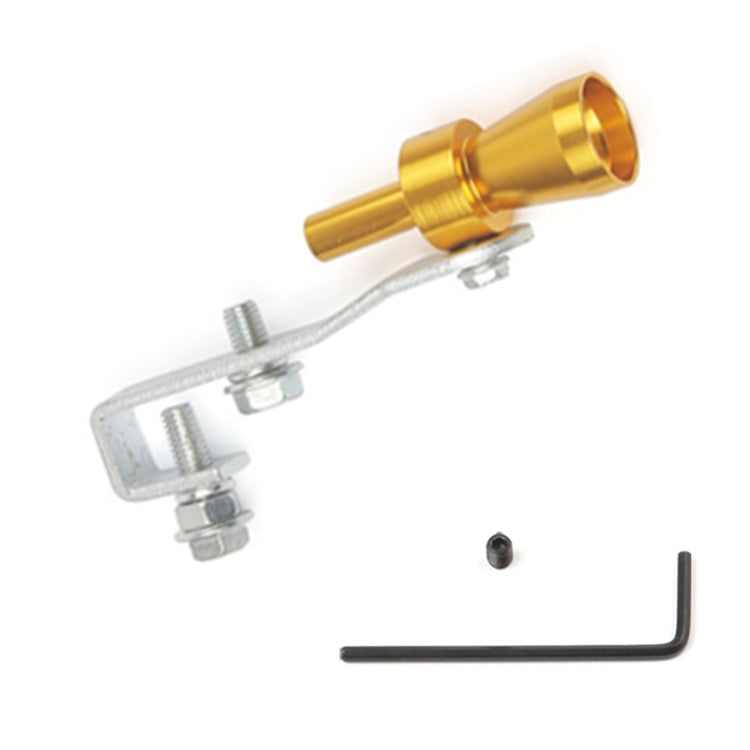 Universal Aluminum Turbo Sound Exhaust Muffler Pipe Whistle Car / Motorcycle Simulator Whistler, Size: S, Outside Diameter: 20mm(Gold)
