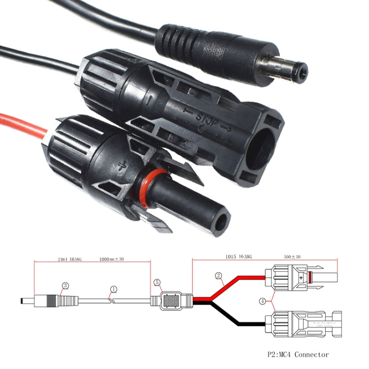 MC4 to DC 5.5mm Solar Power Cord Extension Cable - free shipping - PMC TechLife - Order now!