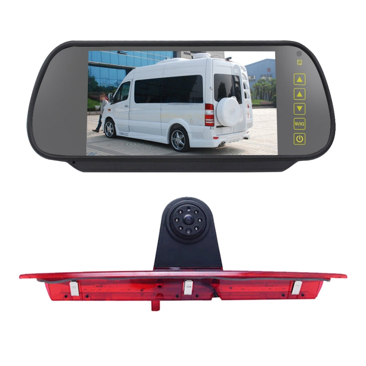 PZ466 Car Water-resistant 170 Degree Brake Light View Camera + 7 inch Rearview Monitor for Ford Transit 2014-2015