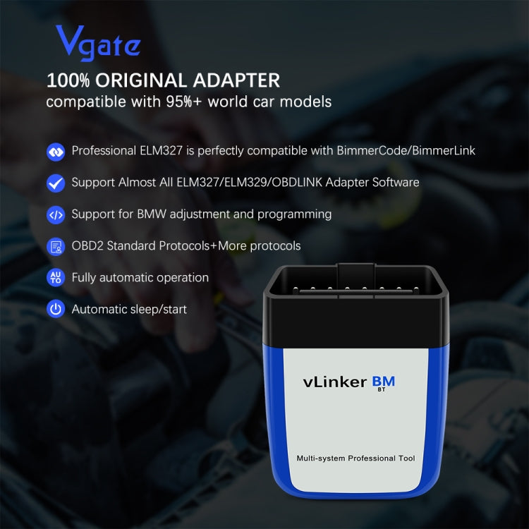 Vgate VLINKER BM V2.2 Bluetooth 3.0 Android Phone Car OBD Fault Diagnosis Detector - free shipping - PMC Jewellery - Order now!