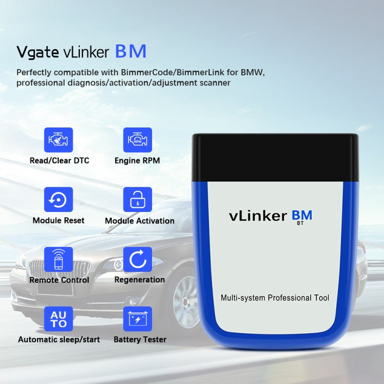 Vgate VLINKER BM V2.2 Bluetooth 3.0 Android Phone Car OBD Fault Diagnosis Detector - free shipping - PMC Jewellery - Order now!