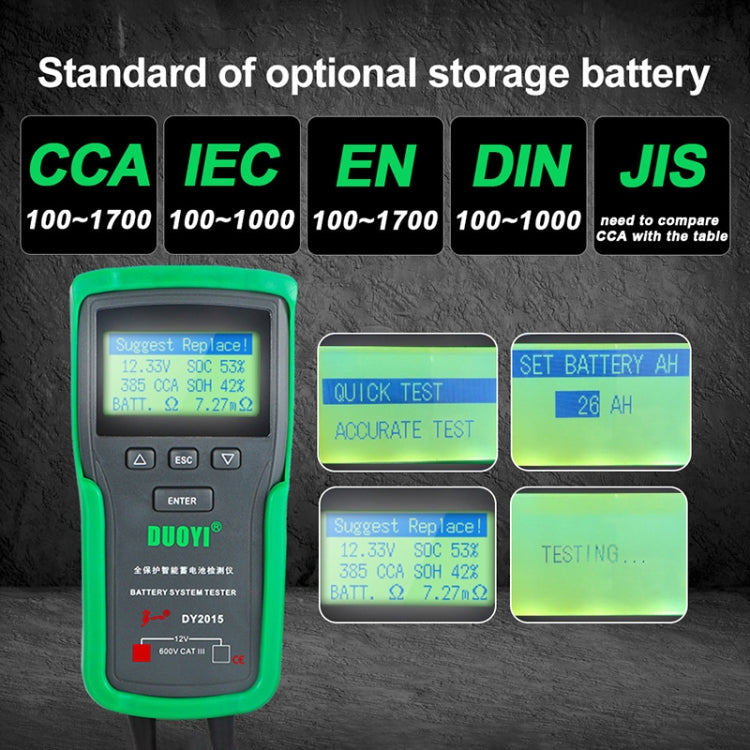 DUOYI DY2015 Car 12V Battery Tester Digital Diagnostic Tools - free shipping - PMC Jewellery - Order now!