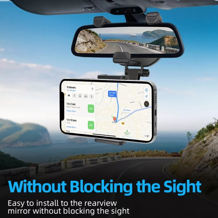 Car Rearview Mirror Phone Holder Universal Navigation Bracket - Car Holders by PMC TechLife | Online Shopping South Africa | PMC TechLife