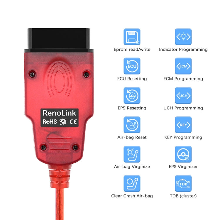 For Renault Renolink V2.10 Car Diagnostic OBD OBD2 ECU Programmer ECM UCH Key Programmer Tool - Code Readers & Scan Tools by PMC Jewellery | Online Shopping South Africa | PMC Jewellery | Buy Now Pay Later Mobicred