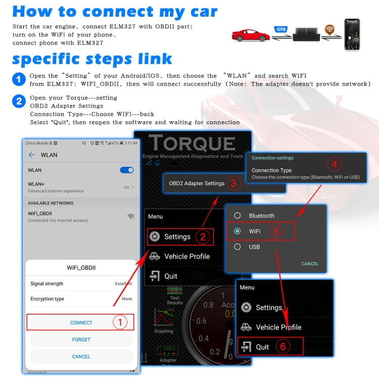 OBD2 WIFI Mini Car Detector Car Fault Diagnostic Tool - Code Readers & Scan Tools by PMC TechLife | Online Shopping South Africa | PMC TechLife
