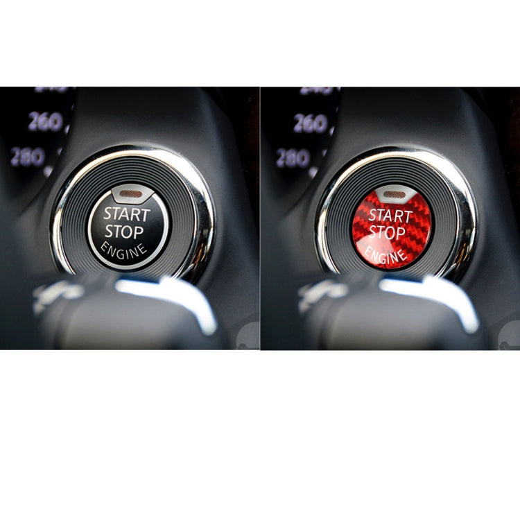 Car Carbon Fiber Engine Start Button Decorative Cover Trim for Nissan / Infiniti (Red) - Decoration Rings by PMC TechLife | Online Shopping South Africa | PMC TechLife