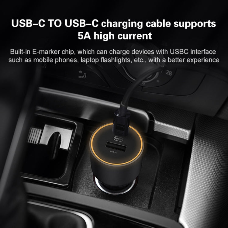 Original Xiaomi CC07ZM 100W Dual Ports USB + USB-C / Type-C Car Charger Fast Charging Version 1A1C - free shipping - PMC Jewellery - Order now!