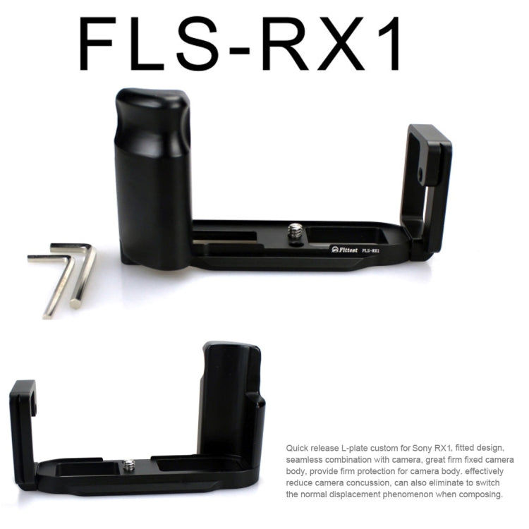 FITTEST FLS-RX1 Vertical Shoot Quick Release L Plate Bracket Base Holder for Sony RX1 (Black) - L-Bracket by FITTEST | Online Shopping South Africa | PMC Jewellery | Buy Now Pay Later Mobicred