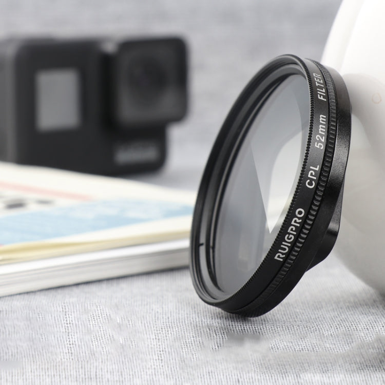 RUIGPRO for GoPro HERO 7/6 /5 Professional 52mm CPL Lens Filter with Filter Adapter Ring & Lens Cap - Lens Filter by RUIGPRO | Online Shopping South Africa | PMC Jewellery | Buy Now Pay Later Mobicred