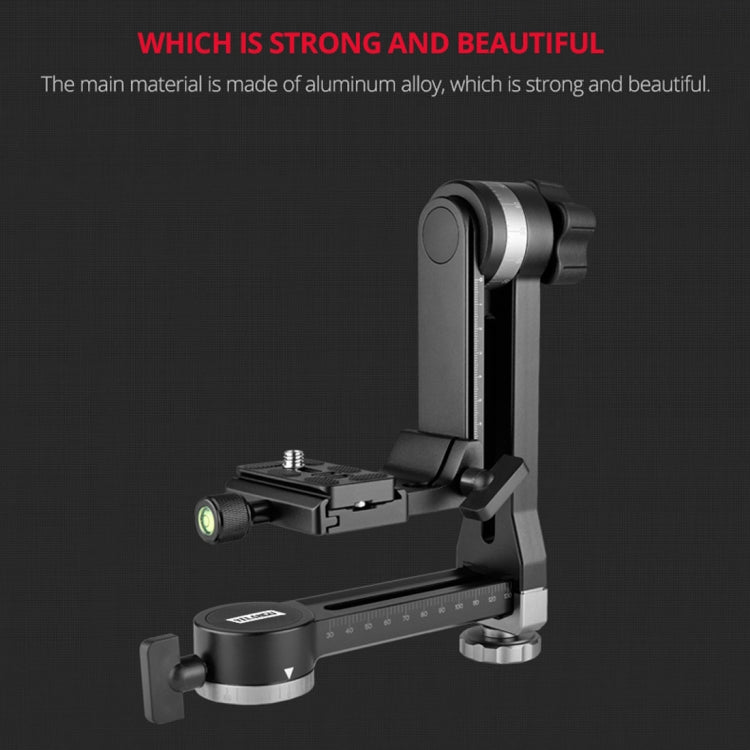 YELANGU A171 YLG0401E-C 360 Degree Rotation Horizontal Cantilever Gimbal Tripod Head for Home DV and SLR Cameras (Black)