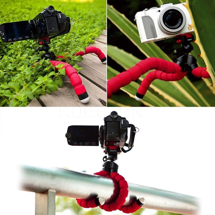 Mini Octopus Flexible Foam Tripod Holder with Phone Clamp & Remote Control(Black) - Stand by PMC TechLife | Online Shopping South Africa | PMC TechLife