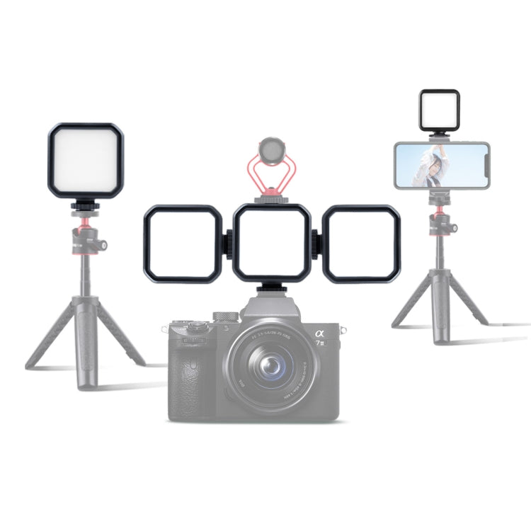 MJ58 Pocket Beauty Fill Light Handheld Camera Photography Streamer LED Light with Remote Control (Black)