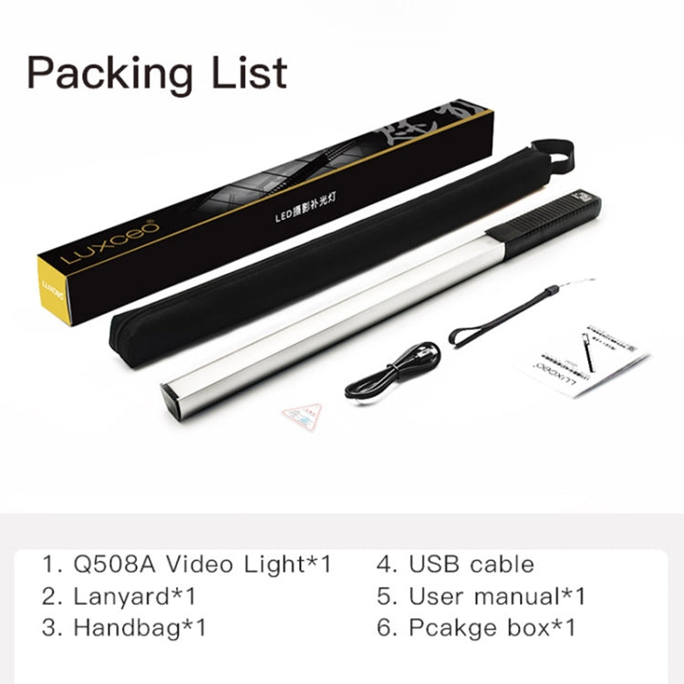 LUXCeO Q508A 8 Color Photo LED Stick Video Light Waterproof Handheld LED Fill Light Flash Lighting Lamp with Remote Control - free shipping - PMC TechLife - Order now!