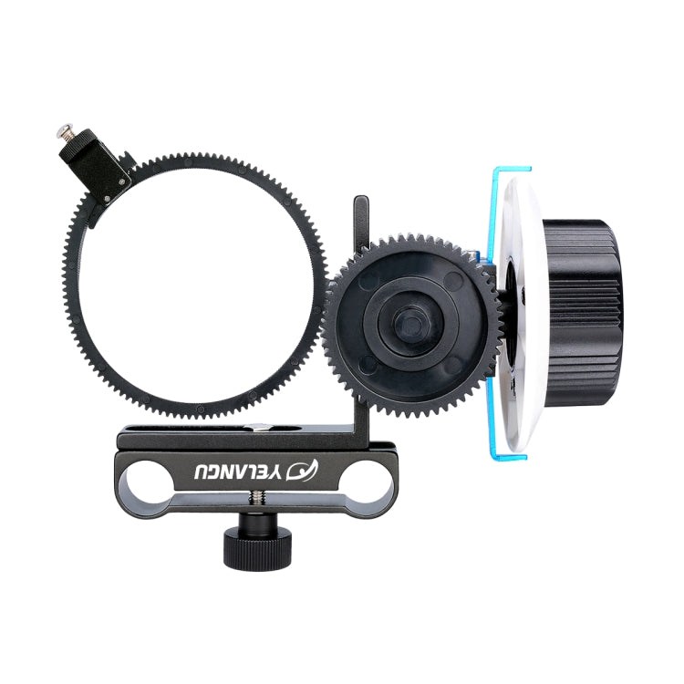 YELANGU F0 Camera Follow Focus with Gear Ring Belt for Canon / Nikon / Video Cameras / DSLR Cameras (Blue) - free shipping - PMC Jewellery - Order now!