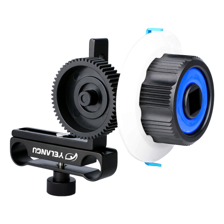 YELANGU F0 Camera Follow Focus with Gear Ring Belt for Canon / Nikon / Video Cameras / DSLR Cameras (Blue) - free shipping - PMC Jewellery - Order now!