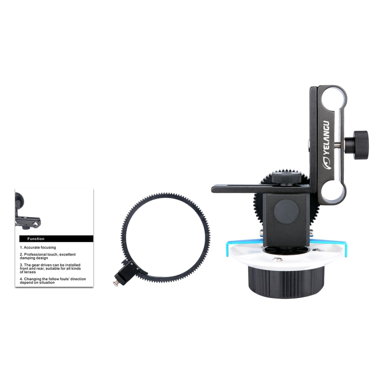 YELANGU F0 Camera Follow Focus with Gear Ring Belt for Canon / Nikon / Video Cameras / DSLR Cameras (Blue) - free shipping - PMC Jewellery - Order now!